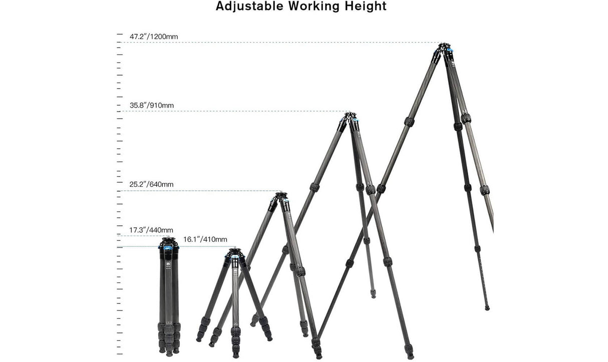 SIRUI AM-254 Carbon Fiber 4-Section Medium Camera Tripod Leg