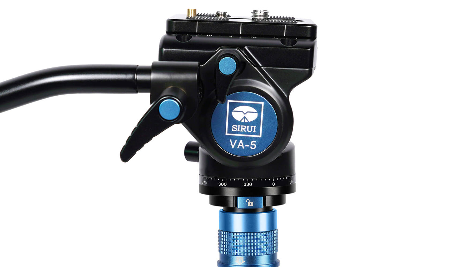 SIRUI P-325FS/FL Carbon Fibre Monopod with Stand and Video Head VA-5